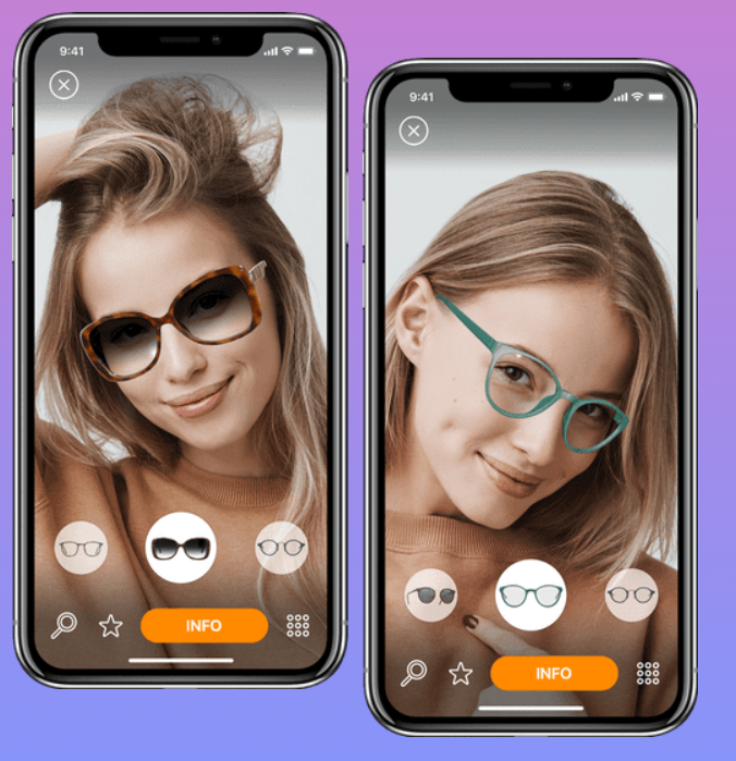 App to see how glasses look on you online